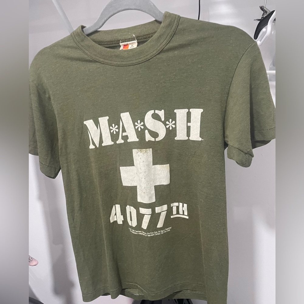 VINTAGE 80's MASH 4077 Double Sided Logo Tee